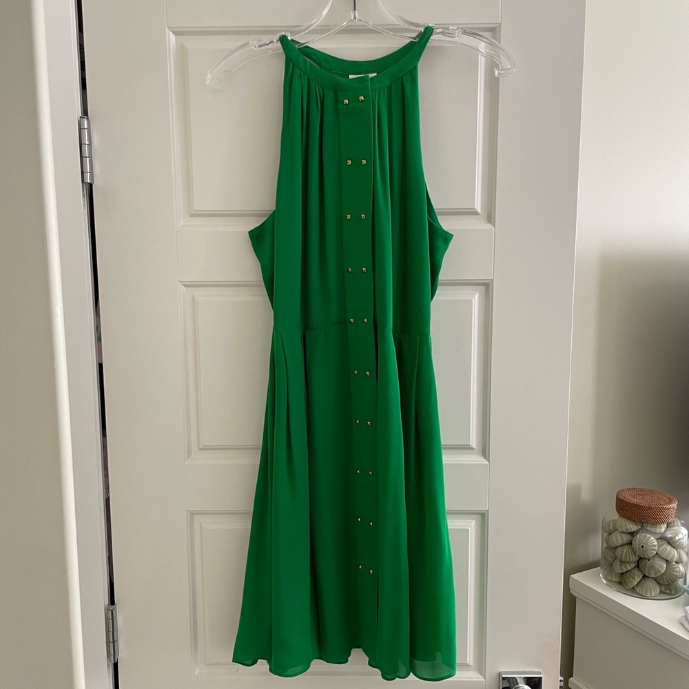 Parker Green Dress - Picture 1 of 3